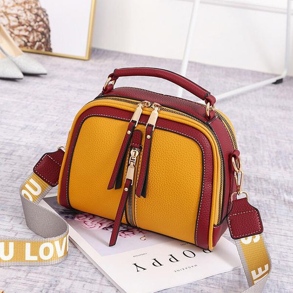 

hbp non-brand letter bag women's contrast litchi square bag one shoulder slant across handbag trend shoulder strap 3 sport.0018 ii2a