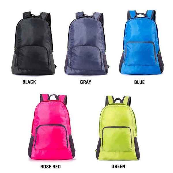 

5 color joker lightweight folding backpack portable polyester travel hiking bags good qualtiy women outdoor zipper shoulder pack