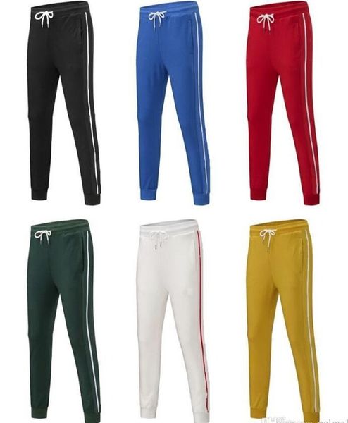 

mens joggers pants casual trousers hip-hop pants fashion sweatpants stripes panalled pencil jogger pants asian size 8 color fy7368, Black;red