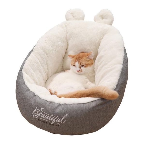

cat house winter warm plush dog bed plush soft comfortable pet calming cat bed