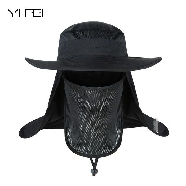 

cloches yifei waterproof big bucket hats with a wide brim summer wind-proof sun hat spf 30+ uv protection fishing fisherman cap