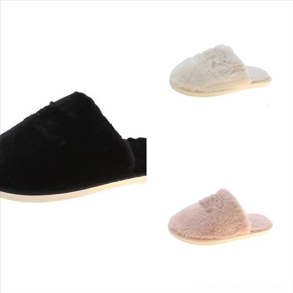 

ffilv winter slippers flip women shoes fluffy home flops ladies shoes black green plush slipper plush fashion couple shoes women footwear