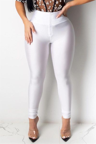 

women's jogger pants tight trousers casual high waist wear sports fitness zipper solid color slim stretch bottoms ladies outfits, Black;white