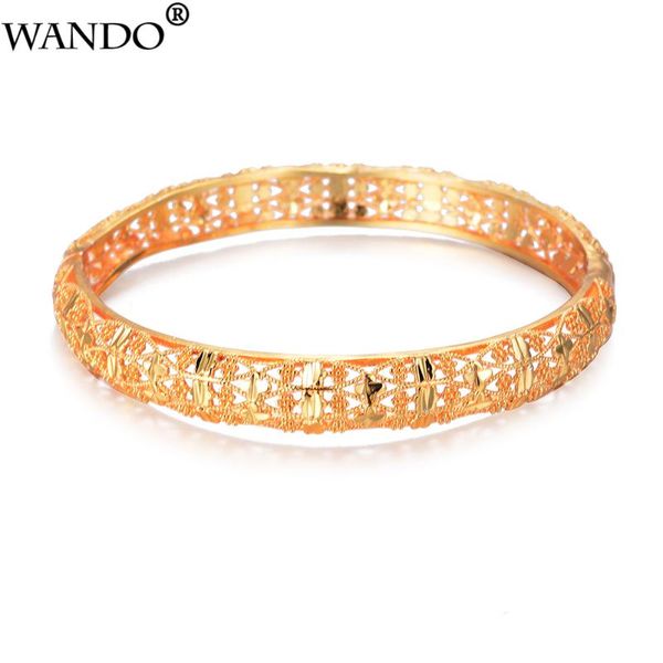 

wando 1шт / серия 24kgold браслет для женщин gold dubai bride wedding эфиопский браслет африка браслет арабских ювелирные изделия шарм wb101, Black