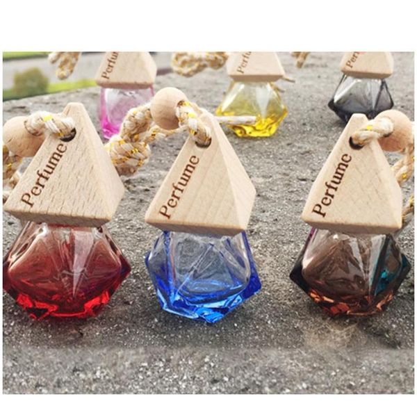 

car perfume bottle pendant essential oil diffuser 9 colors bag clothes ornaments air freshener pendant empty glass bottl jllcqn home003