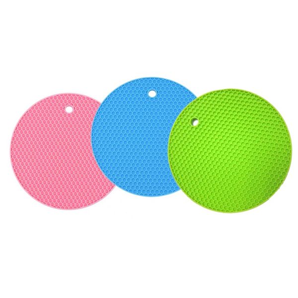 

круглый силиконовая изоляция pad таблица wok чаша горшок плиты мат посуда кухонные принадлежности анти обжигающего non скольжению placemat 1