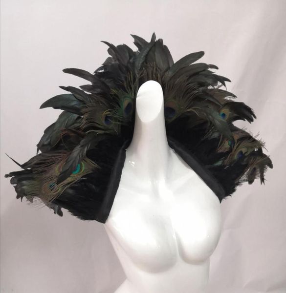 

carnival peacock shawl festival stage show scarf rave wrap, Blue;gray