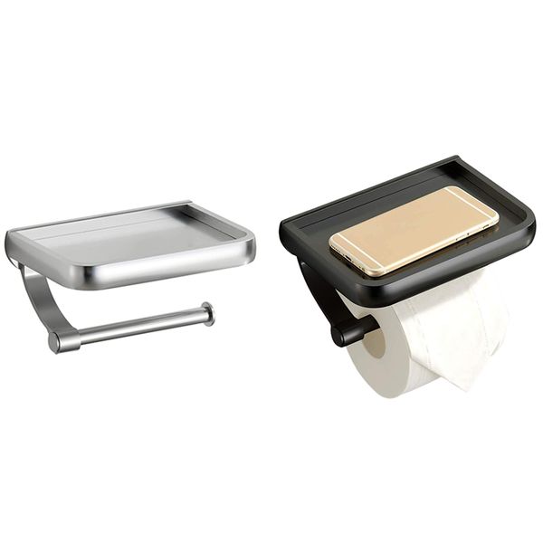 

paper shelf, anti-rust aluminum toilet roll holder with shelf for all mobile phone