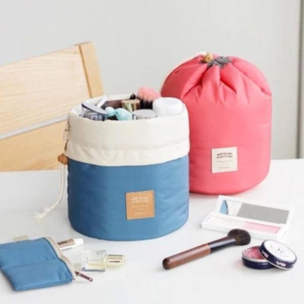 

korean type large cylinder capacity layered waterproof travel storage bag toiletries bag cosmetics storage woman o0orr qynf
