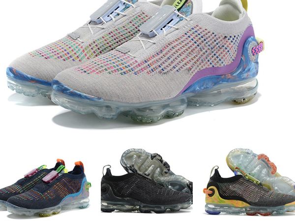 

2021 new vapourmax 2020 sport outdoor shoes fly trainers knit ease tie pure platinum triple black cream white mens womens sports sneakers