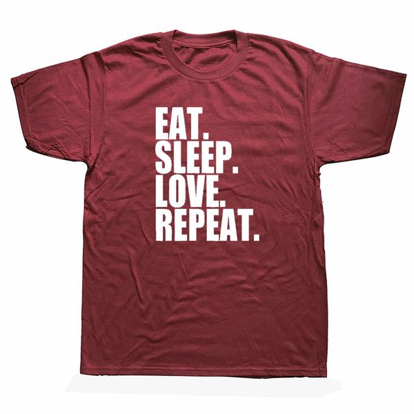 

summer style funny eat sleep love repeat men streetwear short sleeve print cotton hip hop casual tee hoodie designers t shirts sweatshirt