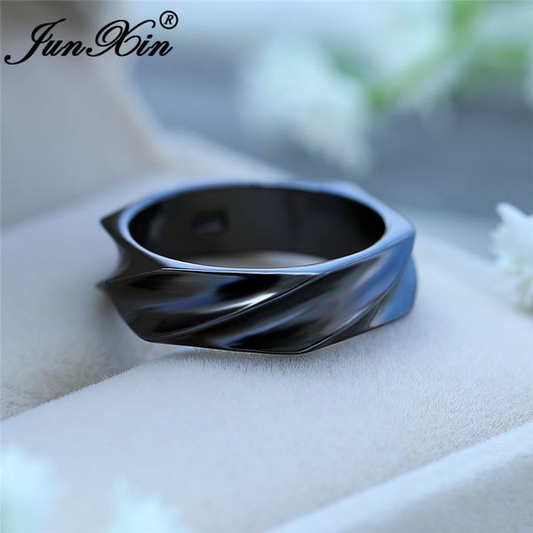 

antique male black gold wedding bands vintage minimalist promise engagement rings for men women couple ring boho jewelry, Golden;silver