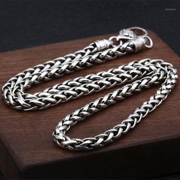 

chains 80cm wholesale 100% real pure 925 sterling silver necklace 5mm thick chain men gift thai long necklace1