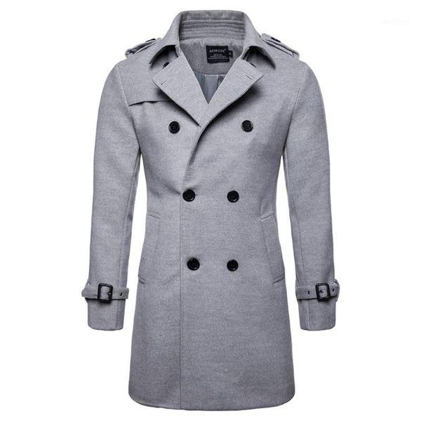 

men's trench coats puseky 2021 fashion men woolen coat slim fit office jackets overcoat -xxl1, Tan;black