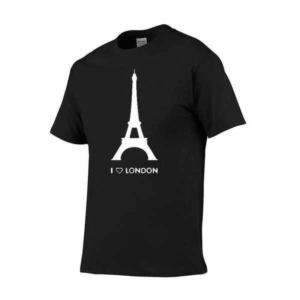 

new men's women's i love london t-shirt eiffel tower funny design fashion t-shirt homme cotton soft fashion camicetta us size, White;black