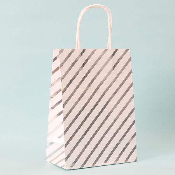 

cartoon gift bag festival gilding kraft paper tote bags party stripe star pattern papers sack eco friendly 0 8xr l1
