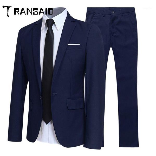 

men tuxedo slim fit fashion suit wedding lapel 2 pieces skinny single breasted jacket party prom singer costume blazer + pant1, White;black