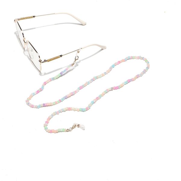 

candy color bead sunglasses chain on the neck women lanyard fashion 2021 chic reading chain men's mask holder strap h jlliwf