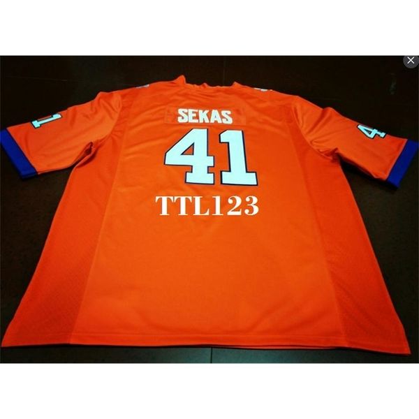 

men clemson tigers #41 connor sekas orange white college jersey or custom any name or number jersey, Black