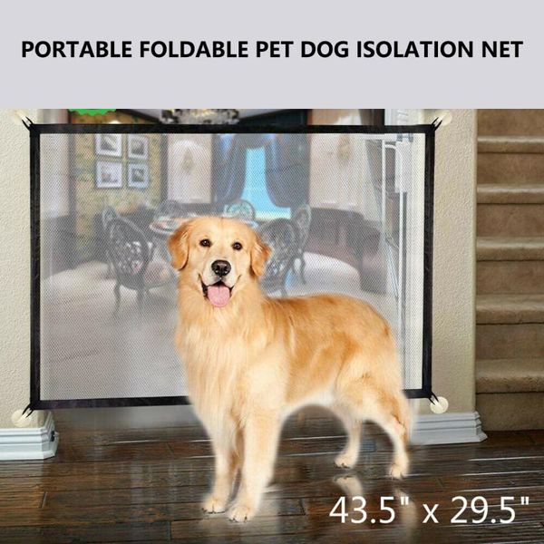 

new pet barrier fences portable folding breathable mesh dog gate pet separation guard isolated fence dogs baby safety fence