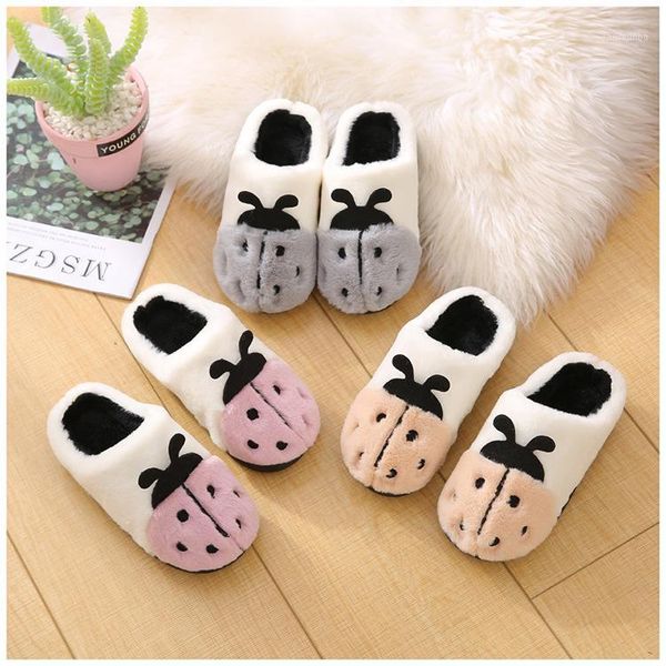 

winter kids slippers toddler girls animal chafer flip flop plush parent slides girls indoor shoes warm house children slippers1, Black;grey