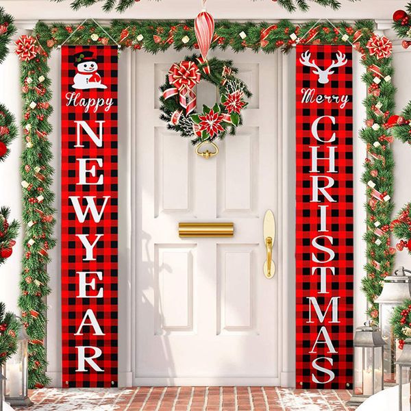 

merry door banner decorations for home outdoor hanging christmas ornaments xmas gifts navidad new year 2021