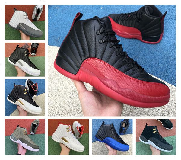 

12 12s basketball shoes men shoes gym red reverse taxi game royal french blue fiba mens trainers sports sneakers trainers 7-12