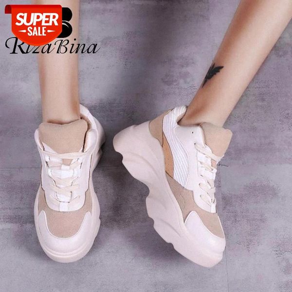 

rizabina new women sneakers casual mixed color wedges platform vulcanized shoes women vacation hiking shoes size 35-40 #ps1c