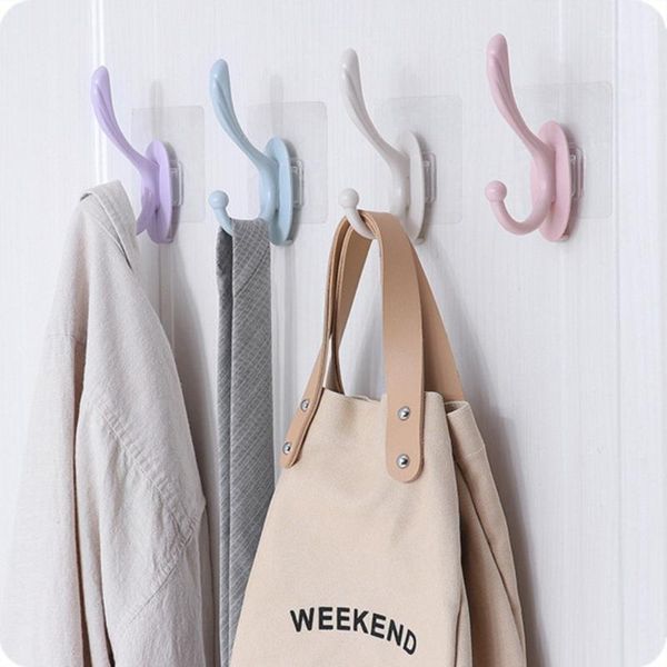 

hooks & rails cute hook seamless reusable scratch wall kitchen bathroom no trace door bathroom1