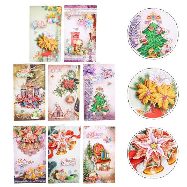

greeting cards 8 pcs vintage decorative beautiful invitation for christmas