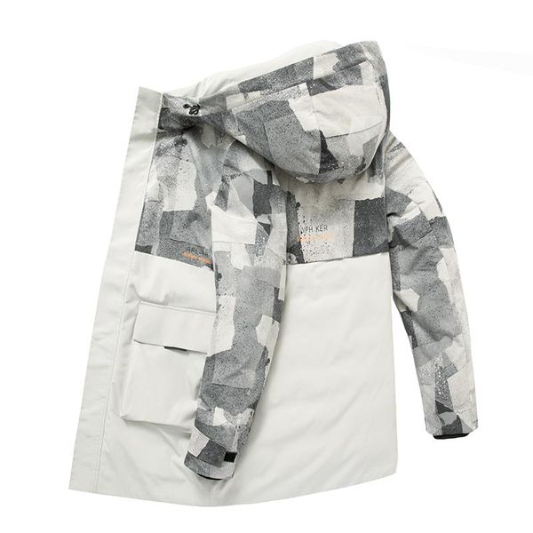 

men's down jacket 2021 men's winter new product korean down jacket medium length for men, Black