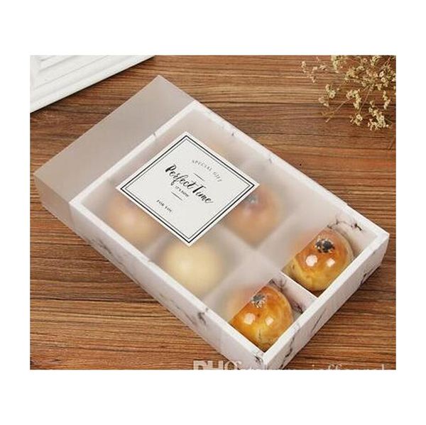 

2019 100pcs/lot transparent frosted cake box dessert macarons mooncakes boxes past jllnul fight2010