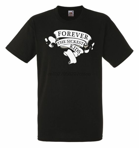 

forever the sickest kids logo mens black rock t-shirt sizes s-xxxl sport hooded sweatshirt hoodie