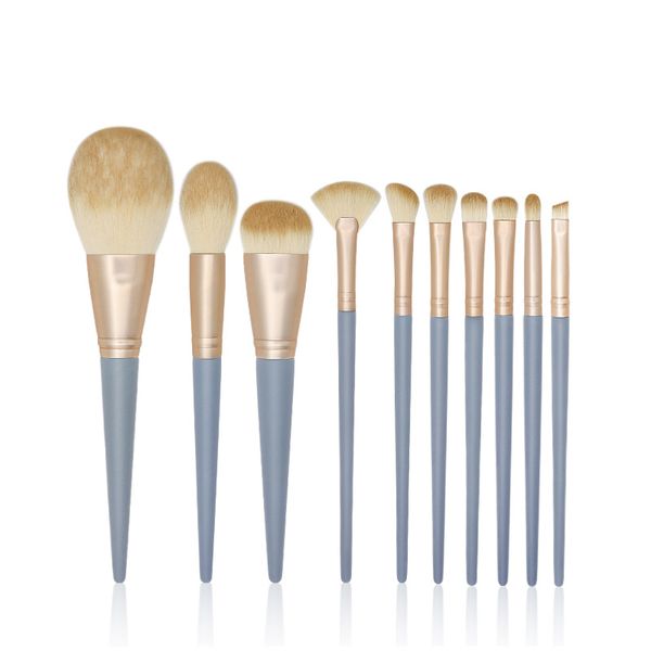 

10pcs cosmetic brush set powder foundation concealer blusher blending highlighter sculpting eye shadow eyebrow makeup tools