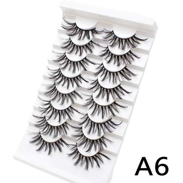 

5/8 pairs wispy 3d mink hair false eyelashes handmade natural long eyelash fluffy lashes reusable false eyelashes extension tool wmtcwb
