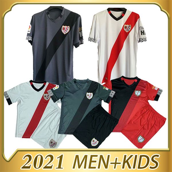 

2020 2021 men+kids rayo vallecano soccer jersey 20-21 home, away third kits football jersey, Black;yellow