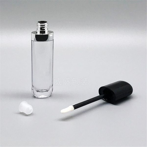 

1 pc пустой прозрачный пустой блеск для губ трубы пластиковые lip balm пробки губной помады мини sample cosmetic контейнер с черным cap кпт