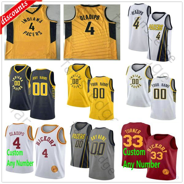 

custom printed basketball victor 4 oladipo domantas 11 sabonis myles 33 turner 88 goga bitadze 26 jeremy lamb 7 malcolm brogdon jersey, Black;red