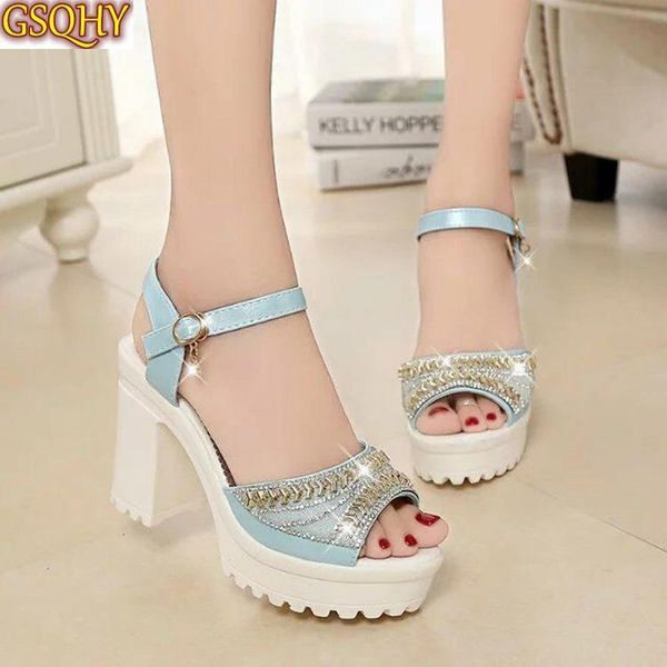 

women thick bottom sandals wedges sandals shoes for women fashion summer wedge heel open toe buckle strap, Black
