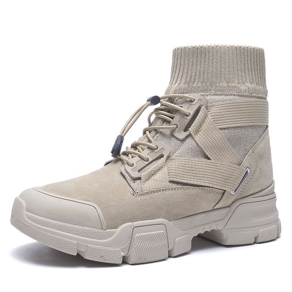 

2020 осенью и зимой высокого верх бурдюк мартин сапоги мужских носков сапог плюс размером 38-46 бархатного снега, Black