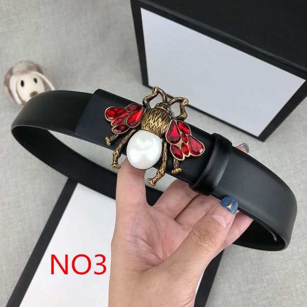 

bee belts woman belts womens bees belt casual smooth buckle 6 model fashionable belts width 34mm high quality, Black;brown