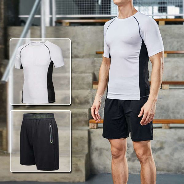 

sleeve 2020 short new or summer men's sportswear gym fitness clothes, Gray