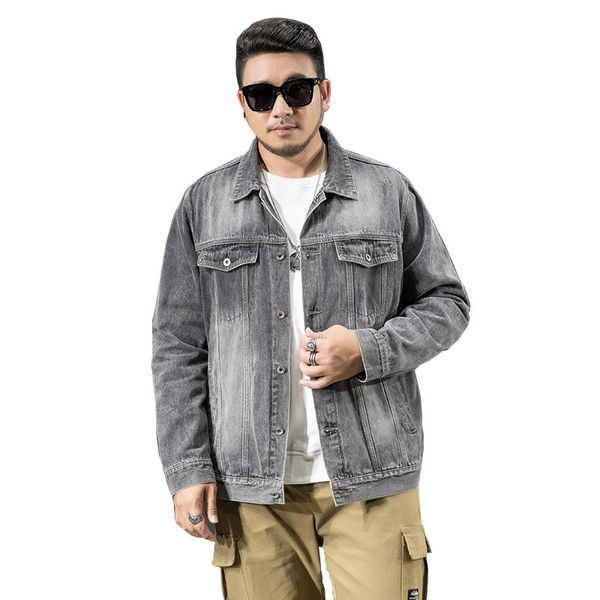 

men's jean 2020 autumn big guy short man jacket black jeans longer size xl-6xl 9gqr, Black;brown