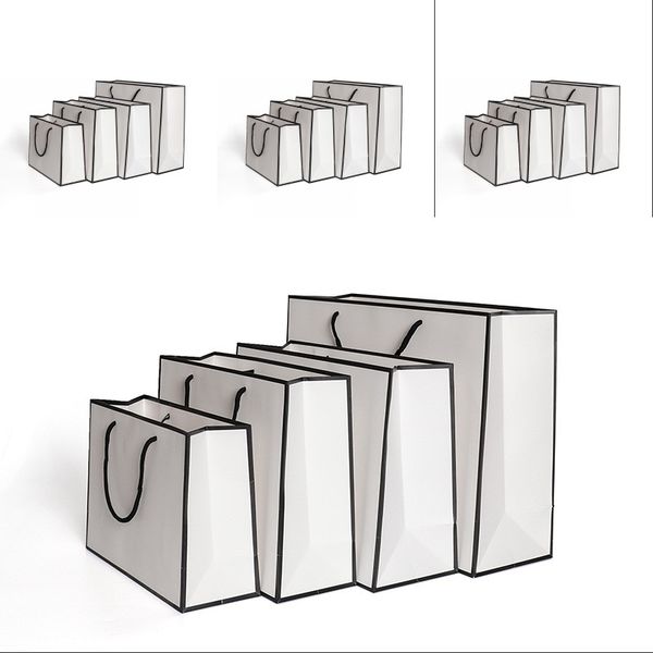 

gifts white card packaging bag clothing kraft paper bags fashion storage handbag shopping advertising environmental custom 1 86gr b2