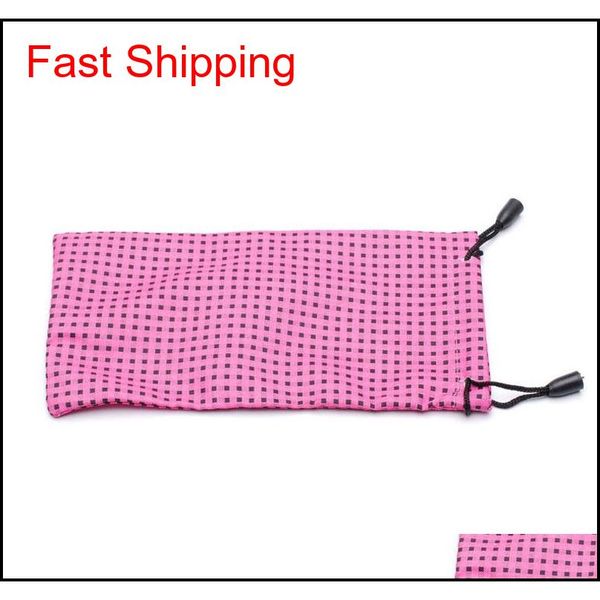 

wholesale 20pcs/lot glasses case soft waterproof plaid cloth sunglasses bag glasses pouch eyewear accessori qylmvl mj_fashion
