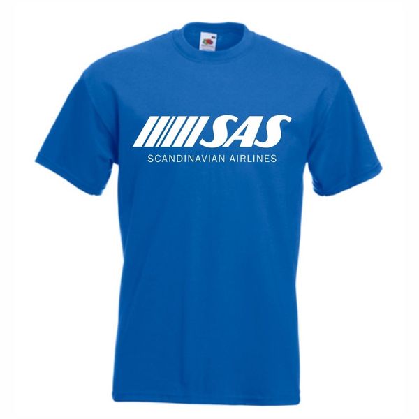 

sport sas scandinavian airlines vintage nordic airline t-shirt 2019 letter print hip hop novelty t shirts men's brand clothing