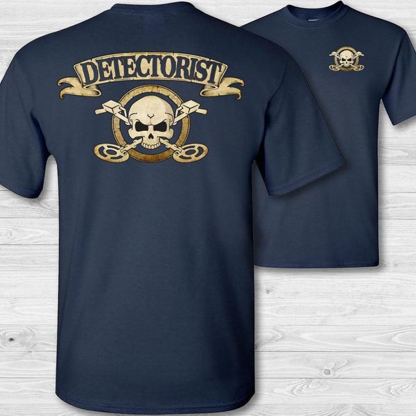 

double side metal detector crossbones t shirt treasure detectorist skull badge t shirts fashion print t shirt sport hooded sweatshirt hoodie