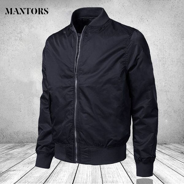 

men's bomber jacket zipper solid male casual windbreaker jackets slim fit pilot coat men clothes plus size 4xl fashion outerwear kg-536, Black;brown