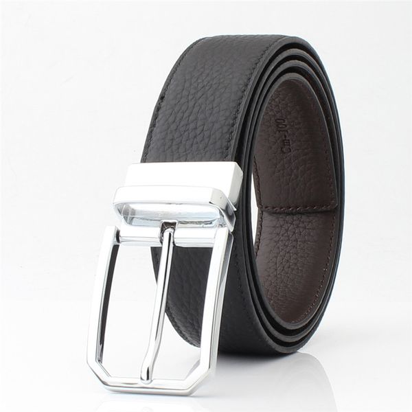 

2020 men belts women belt with fashion big buckle real leather belts wholesale bbylvv, Black;brown