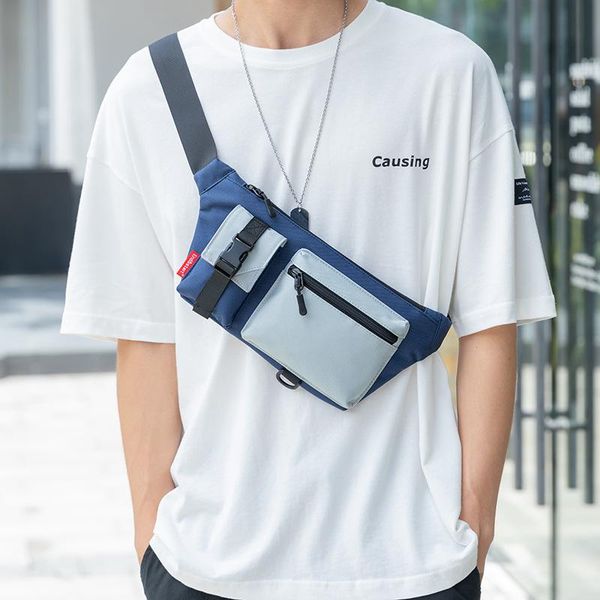 

yoreai new oxford chest bag men's brand small waist bags sports hip hop messenger pouch women's fashion trend crossbody pack